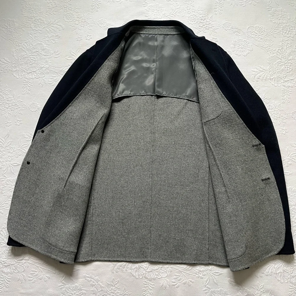 Giorgio Armani Corporation Navy Blue Wool Cashmere Soft Sport Coat IT 52/US 42